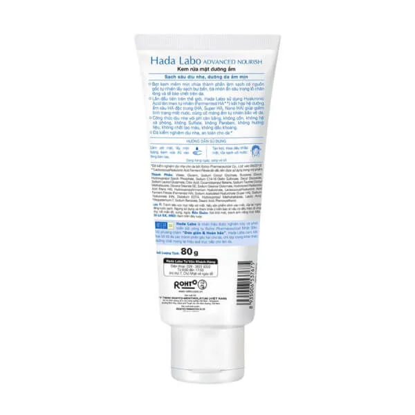 Sữa rửa mặt Hada Labo Advanced Nourish Hyaluron Cleanser 80g