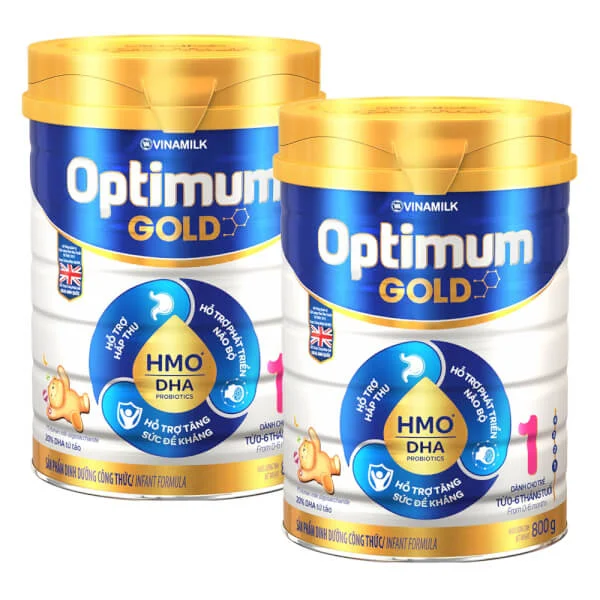 Combo 2 lon Sữa Vinamilk Optimum Gold 1 800g (0-6 tháng)