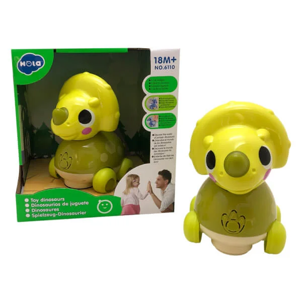 Đồ chơi khủng long tập bò ngộ nghĩnh có nhạc đèn 6110 (Xanh lá)