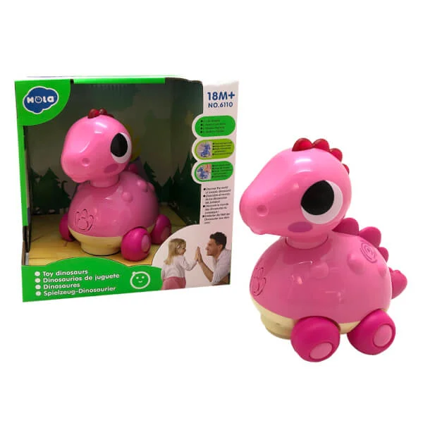 Đồ chơi khủng long tập bò ngộ nghĩnh có nhạc đèn 6110 (Hồng)