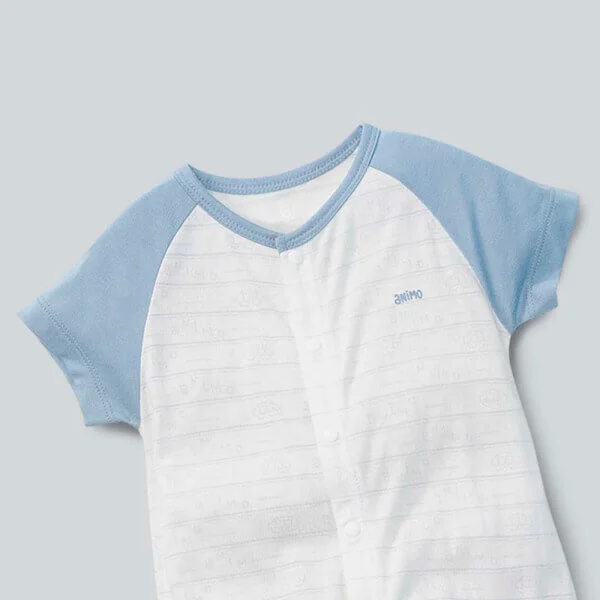 Bodysuit đùi dêt jacquard Animo I1121054 (0-12M,Trắng)