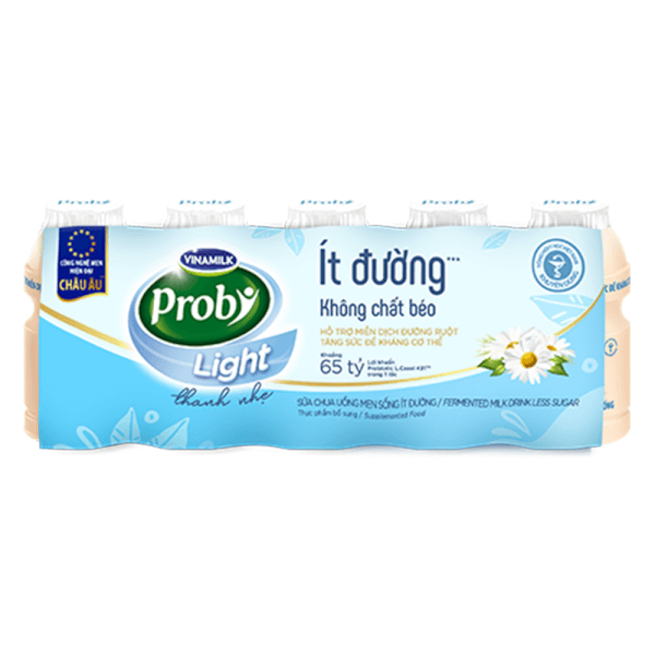 Sữa chua uống Probi ít đường - Lốc 5 chai x 65ml