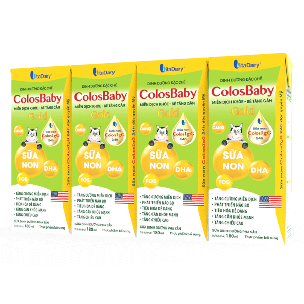 Sữa bột pha sẵn Colosbaby 180ml (lốc 4 hộp)