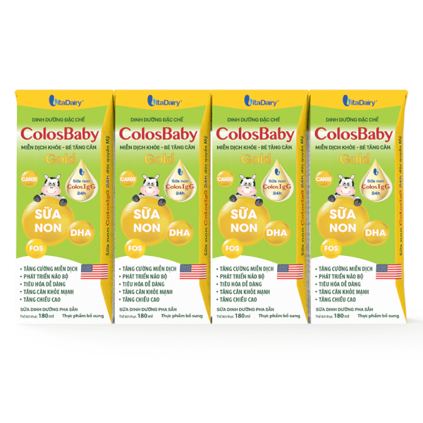 Sữa bột pha sẵn Colosbaby 180ml (lốc 4 hộp)