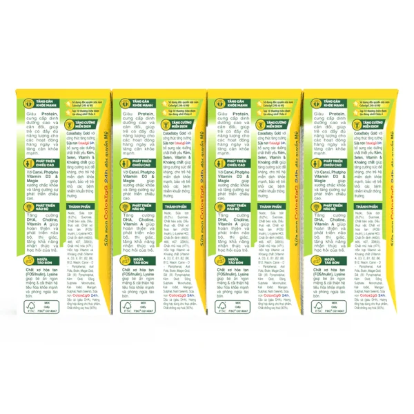 Sữa bột pha sẵn Colosbaby 180ml (lốc 4 hộp)