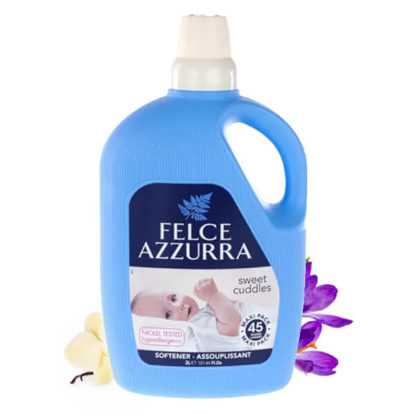 Nước xả vải nước hoa da nhạy cảm Felce Azzurra Sweet Cuddles 3L
