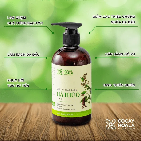 Dầu gội thảo dược Hà thủ ô 2in1 Cỏ cây hoa lá (450g)