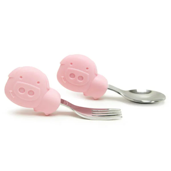 Bộ thìa nĩa tập ăn cho bé Palm Grasp Marcus & Marcus, từ 18 tháng - Pokey