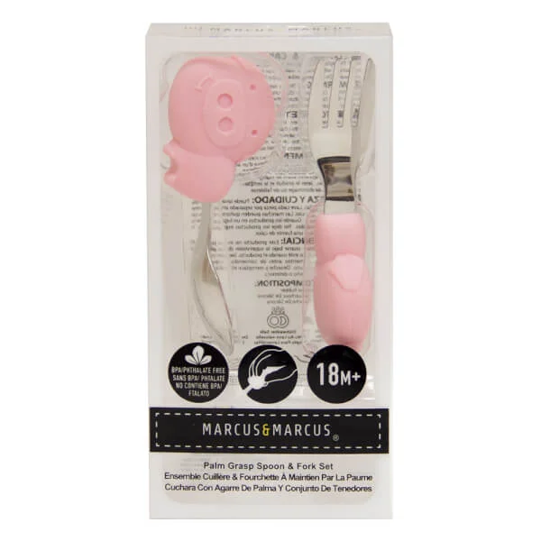Bộ thìa nĩa tập ăn cho bé Palm Grasp Marcus & Marcus, từ 18 tháng - Pokey