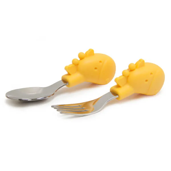 Bộ thìa nĩa tập ăn cho bé Palm Grasp Marcus & Marcus, từ 18 tháng - Lola