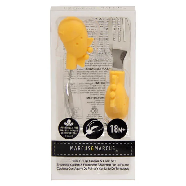 Bộ thìa nĩa tập ăn cho bé Palm Grasp Marcus & Marcus, từ 18 tháng - Lola