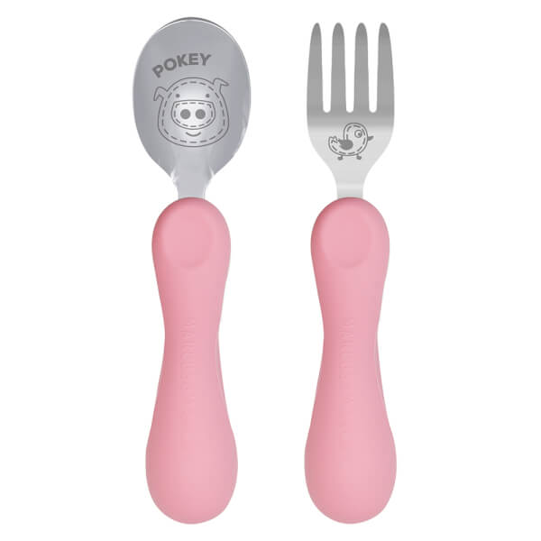 Bộ thìa nĩa ăn dặm cho bé Easy Grip Marcus & Marcus, từ 3 tuổi - Pokey