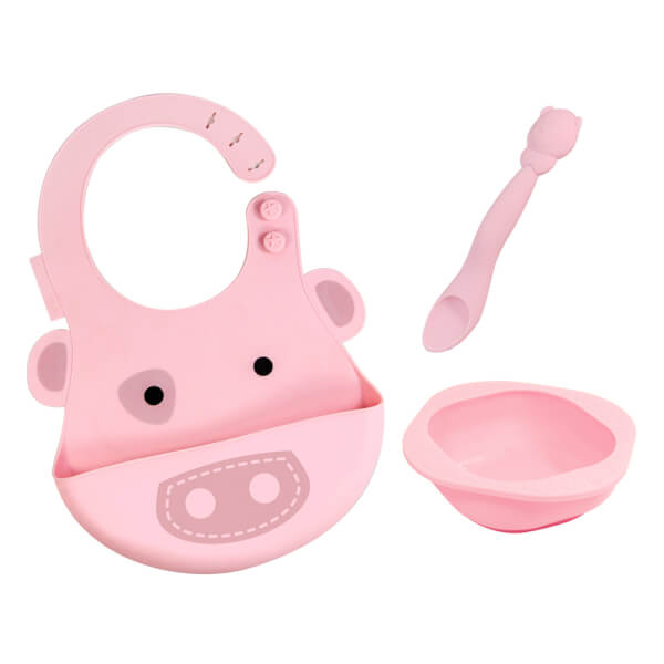 Bộ đồ dùng ăn dặm silicon Baby Marcus & Marcus, cho bé từ 6 tháng - Pokey