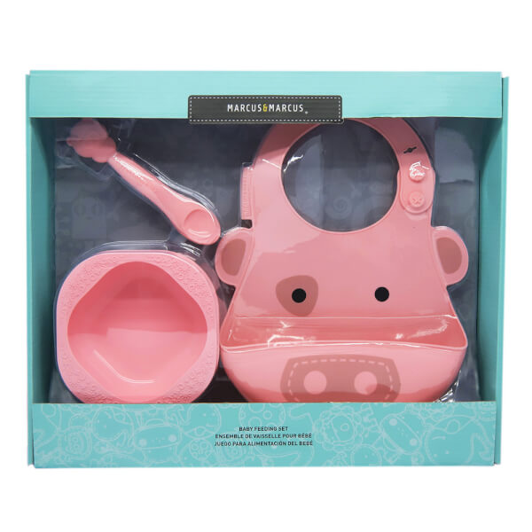 Bộ đồ dùng ăn dặm silicon Baby Marcus & Marcus, cho bé từ 6 tháng - Pokey