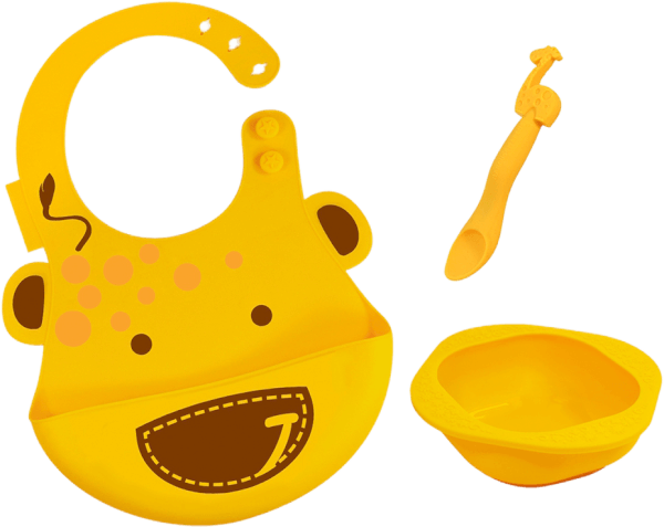 Bộ đồ dùng ăn dặm silicon Baby Marcus & Marcus, cho bé từ 6 tháng - Lola