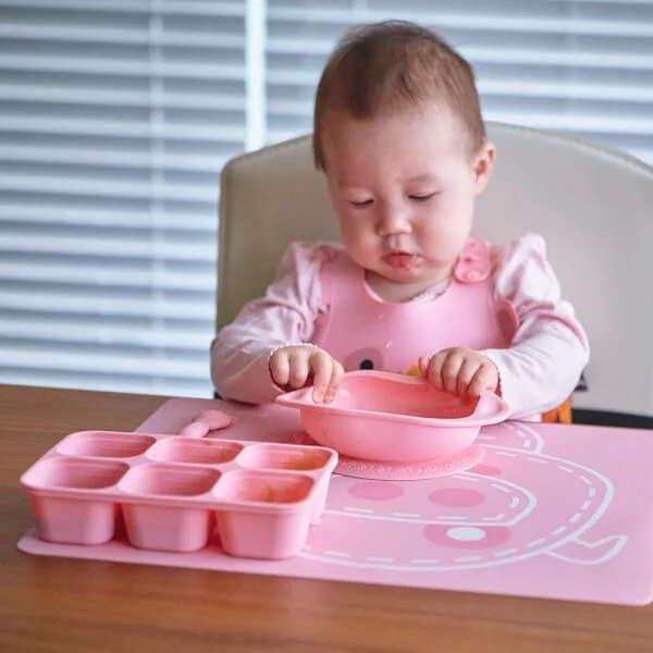 Bát ăn dặm silicon có đế hút chân không chống đổ cho bé Marcus & Marcus, từ 12 tháng - Pokey