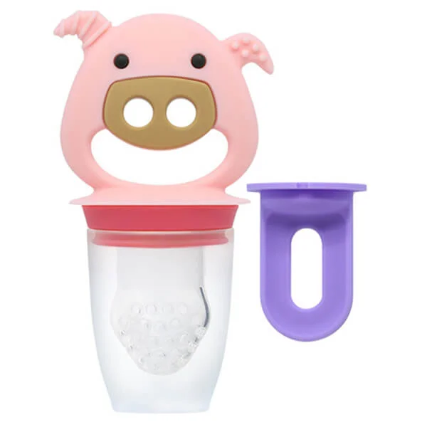 Túi nhai ăn dặm chống hóc silicon kèm gặm nướu và nắp làm kem cho bé Marcus & Marcus, từ 6 tháng - Pokey