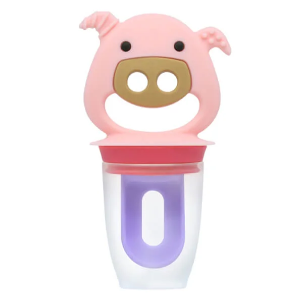 Túi nhai ăn dặm chống hóc silicon kèm gặm nướu và nắp làm kem cho bé Marcus & Marcus, từ 6 tháng - Pokey