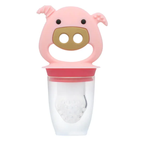 Túi nhai ăn dặm chống hóc silicon kèm gặm nướu và nắp làm kem cho bé Marcus & Marcus, từ 6 tháng - Pokey