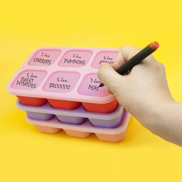 Khay silicon trữ đông đồ ăn dặm cho bé Marcus & Marcus - Pokey (60ml x 6 ngăn)