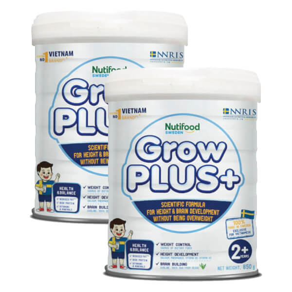 Combo 2 Sữa GrowPLUS+ Trắng, 2 tuổi, 850G