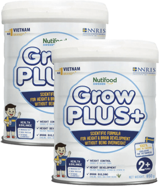 Combo 2 Sữa GrowPLUS+ Trắng, 2 tuổi, 850G