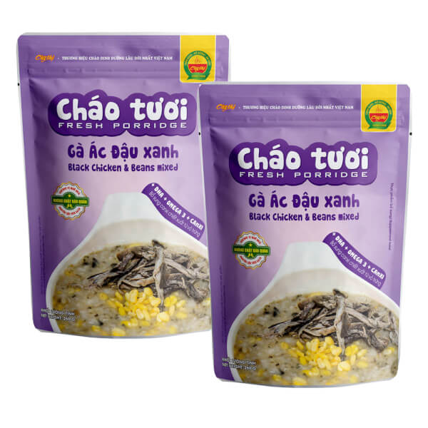 Combo 2 Cháo tươi Cây Thị Gà ác đậu xanh