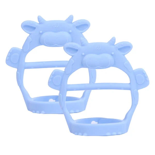 Combo 2 Gặm nướu vòng  tay silicone con bò ConCung Good - Xanh dương