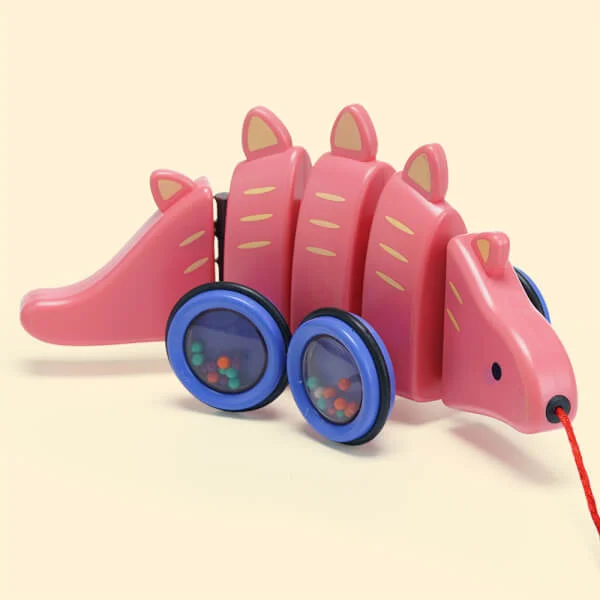 Xe kéo thú nhún vui vẻ khủng long JS047326 (Đỏ)