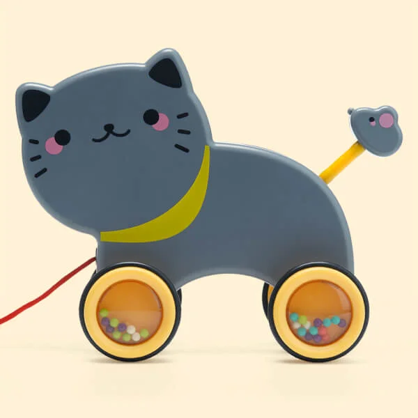 Xe kéo thú nhún vui vẻ con mèo JS047322