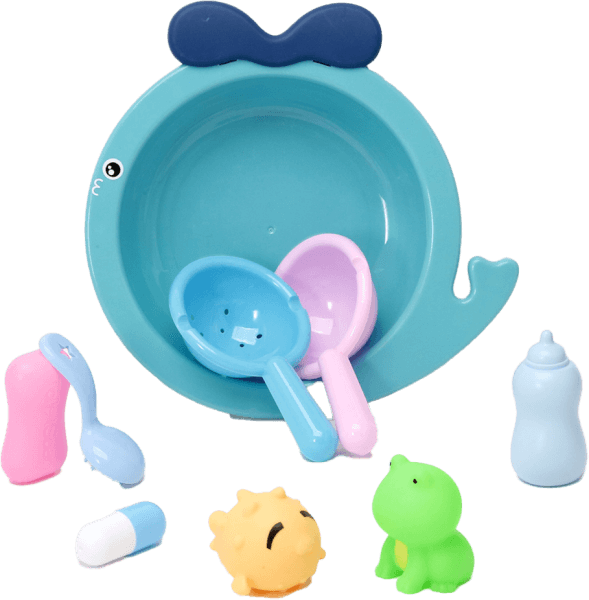 Bộ đồ chơi nhà tắm 9pcs JS048059 (Xanh dương)