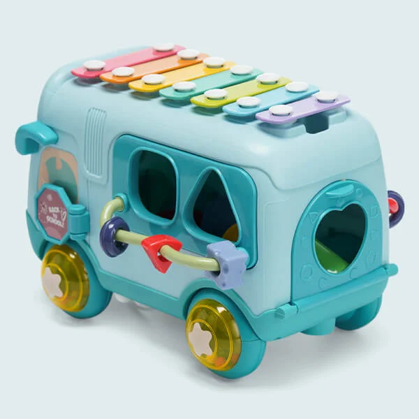 Xe bus âm nhạc lớn thả khối JS048894 (Xanh dương)