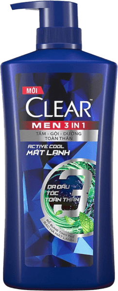 Dầu gội CLEAR MEN 3in1 mát lạnh 630g