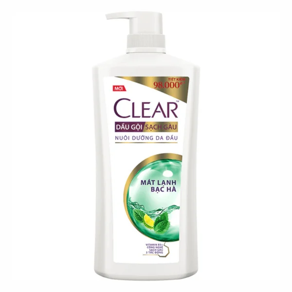 Dầu gội CLEAR bạc hà 880g