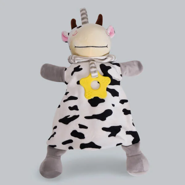 Thú xỏ tay kèm lục lạc, gặm nướu hình bò sữa