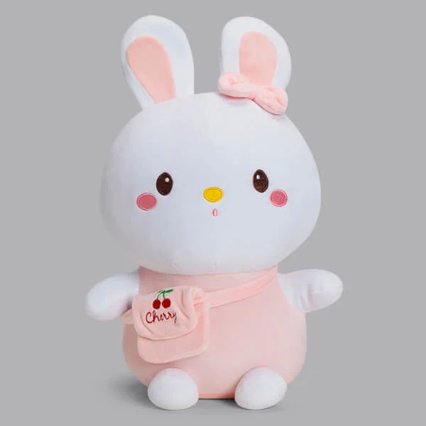 Thú nhồi bông thỏ Animo đeo túi Cherry