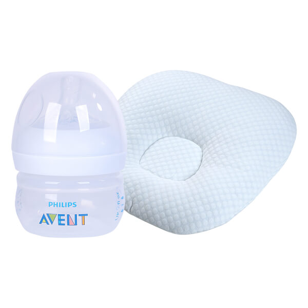 Combo 1 Đệm chống trào ngược cho bé Animo B2111_AR002 (Xanh,65x65x20cm) và 1 Bình sữa Philips Avent mô phỏng tự nhiên 60ml đơn (SCF039/17)