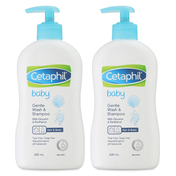 Combo 2 Sữa tắm gội cho trẻ em Cetaphil baby gentle 400ml