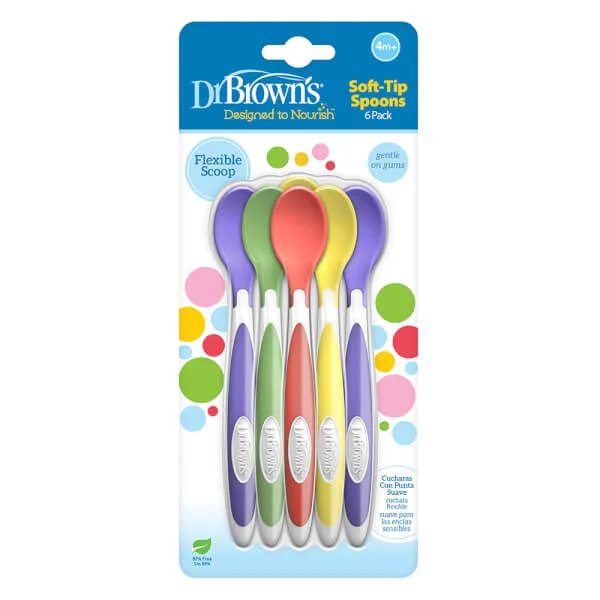 Bộ 6 thìa ăn dặm đầu mềm Dr Brown