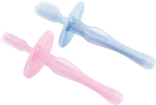 Bộ 2 bàn chải răng Silicone KUKU (Xanh)