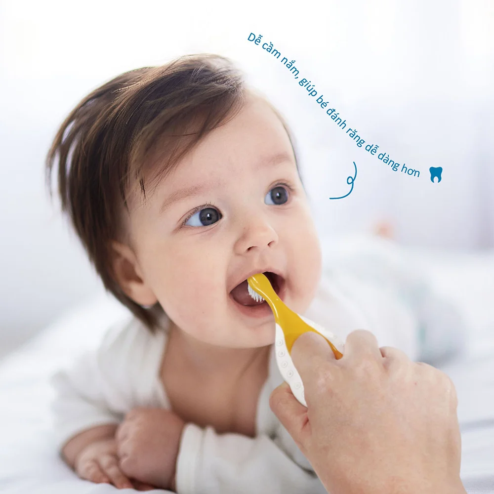 Bàn chải răng em bé KUKU (0-3 tuổi, Xanh)