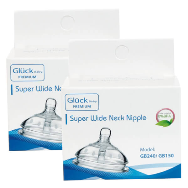 Combo 2 Núm ty silicone Gluck premium (size +)