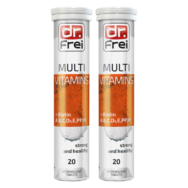 Combo 2 Viên sủi bổ sung Vitamin và Biotin Dr Frei Multi Vitamins