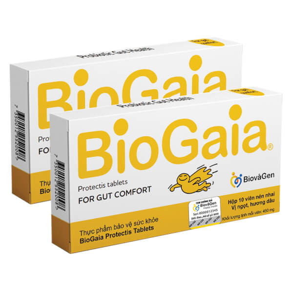 Combo 2 Men vi sinh dạng viên nhai Biogaia