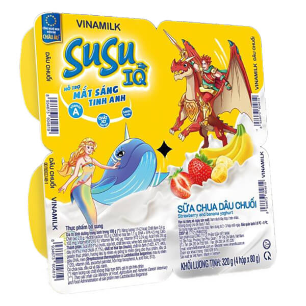 Sữa chua SuSu IQ dâu chuối 80g