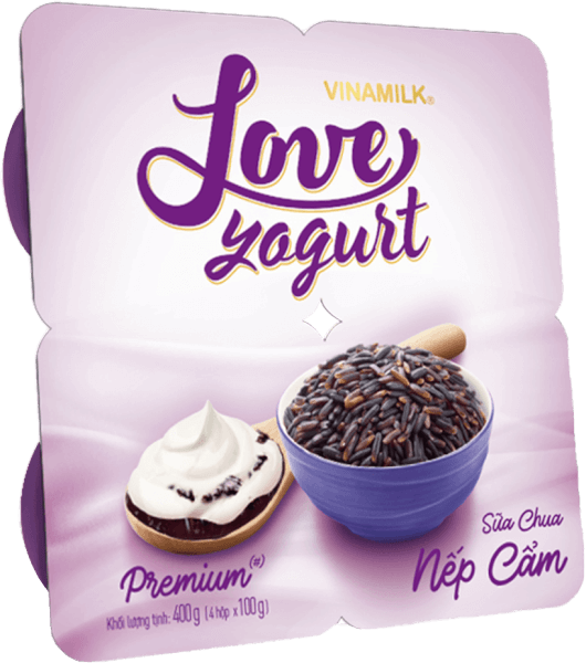 Sữa chua Vinamilk Love Yogurt Nếp Cẩm 100g