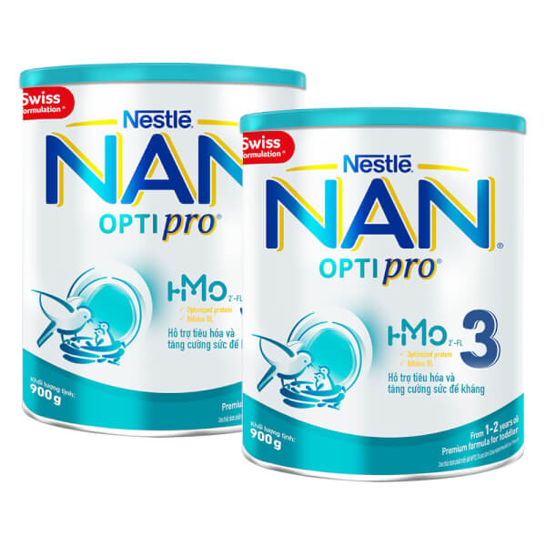 Combo 2 Nestlé NAN OPTIPRO 3, 12-24 tháng, 900g