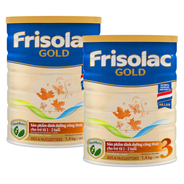 Combo 2 Frisolac Gold 3, 1 - 2 tuổi (1400gr)