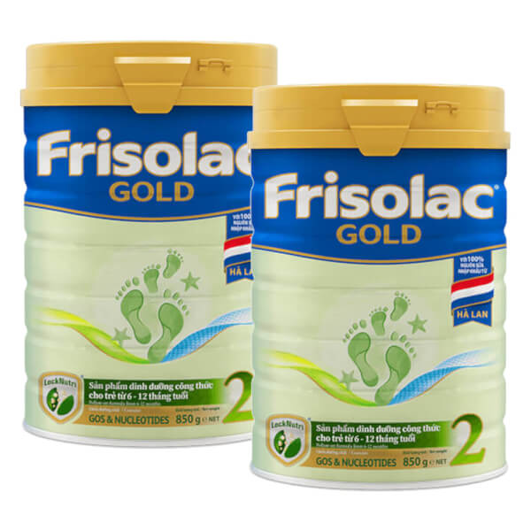 Combo 2 Frisolac Gold 2, 6 - 12 tháng tuổi (850gr)