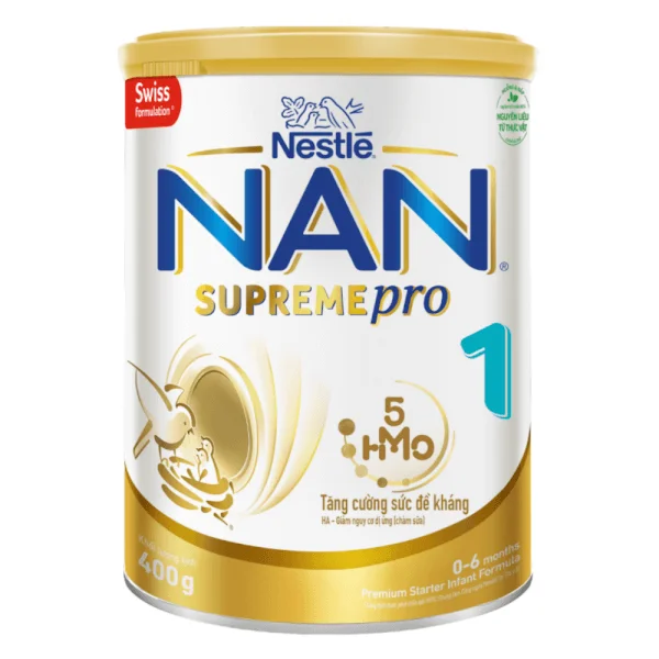 Combo 2 Sữa NAN SUPREME PRO số 1 400g (0-6 tháng)